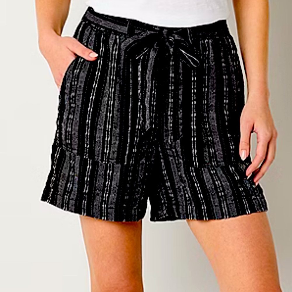 a.n.a Linen Womens High Rise Pull-On Short